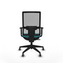 Piqueras y Crespo Chaise de Bureau Horna Turquoise et Gris