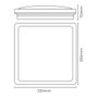Edm Aplique de surface LED carré effet bois 18W 6500K 1820lm 33x33x7cm