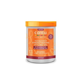 Cantu Gel de Coiffure Styleur Jamaican Black Castor Oil Strength 524 g - Définition et Tenue Maximale pour Cheveux Fins ou Abîmés