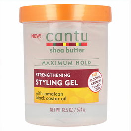 Cantu Gel de Coiffure Styleur Jamaican Black Castor Oil Strength 524 g - Définition et Tenue Maximale pour Cheveux Fins ou Abîmés