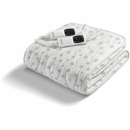Imetec Surmatelas Chauffant Adapto 150x160 cm, 6 Températures, Blanc et Gris