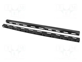 Lanberg Organiseur de câbles vertical 47U noir (Lot de 2)