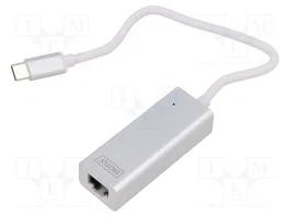 DIGITUS Adaptateur USB-C vers Ethernet RJ45 Gigabit USB 3.0 blanc