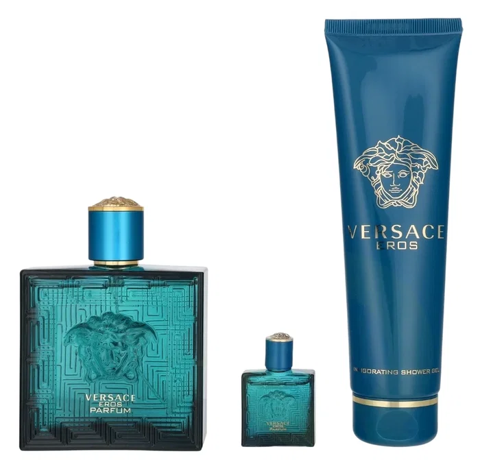 Versace Set Eros pour Homme comprenant Eau De Toilette et Gel Douche Versace Set Eros pour Homme comprenant Eau De Toilette et Gel Douche