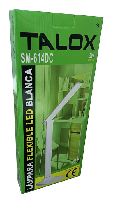 TALOX Lampe de bureau LED blanche SM-614DC