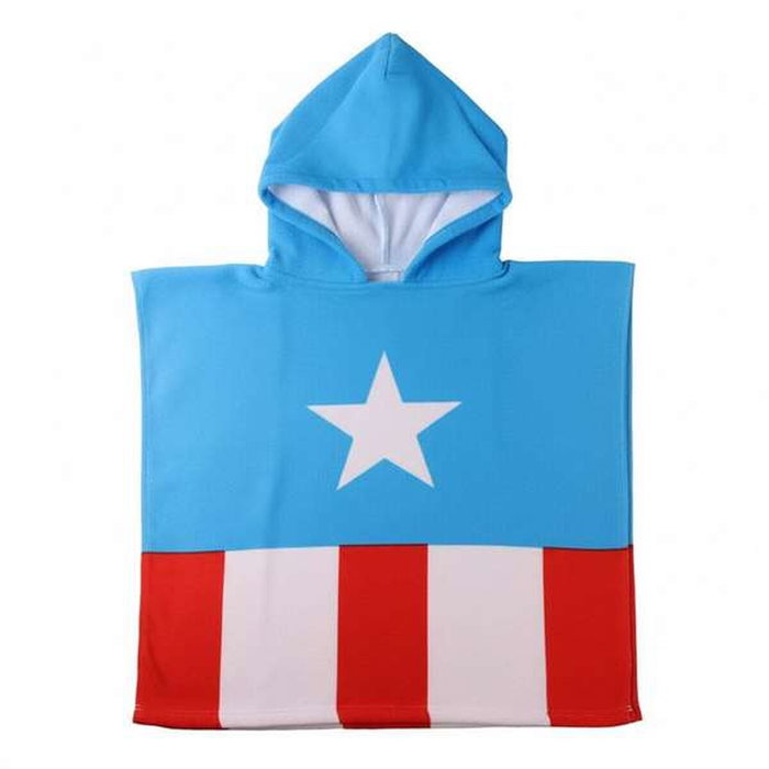 Cerdá Poncho serviette à capuche Avengers Bleu 55 x 77 cm Cerdá Poncho serviette à capuche Avengers Bleu 55 x 77 cm