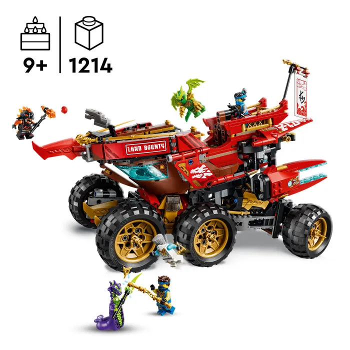 Lego 71869 Le Bounty Terrestre LEGO NINJAGO Jouet Ninja 3-en-1 pour Enfants 9 Ans Garçon ou Fille