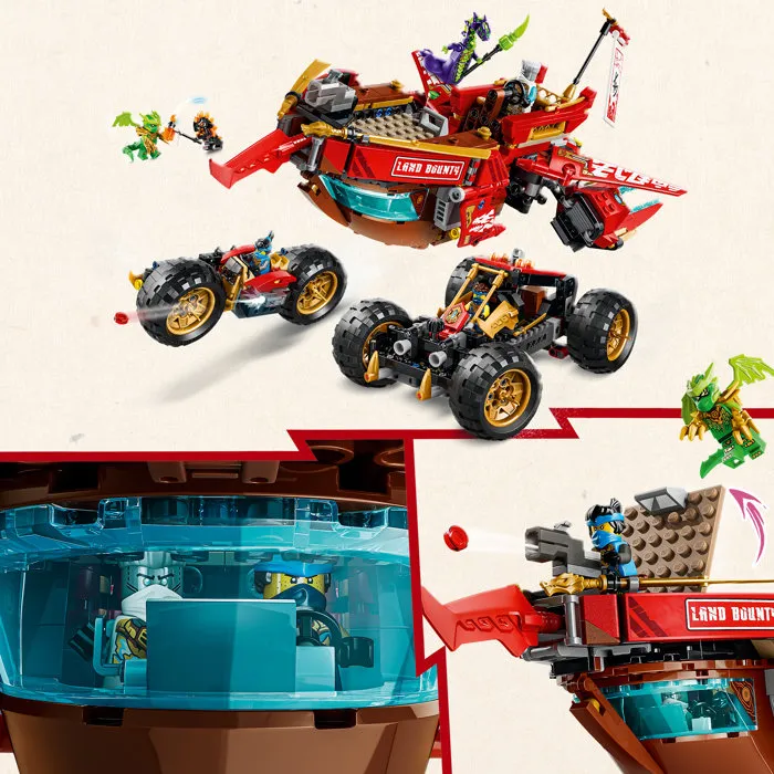 Lego 71869 Le Bounty Terrestre LEGO NINJAGO Jouet Ninja 3-en-1 pour Enfants 9 Ans Garçon ou Fille