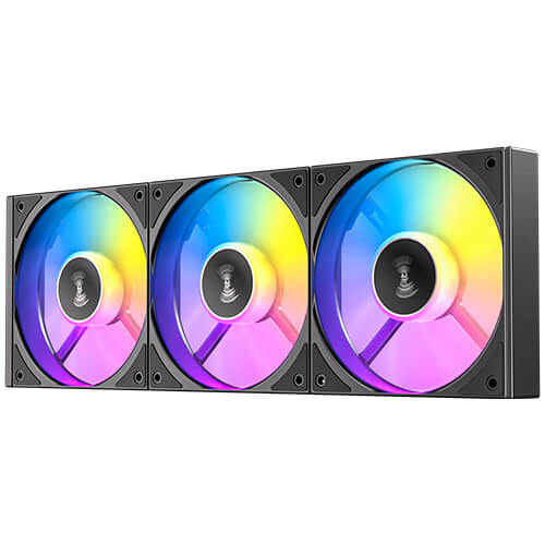 Antec Connect 120 ARGB 3X Pack de 3 Ventilateurs 120mm PWM Noir avec Illumination ARGB