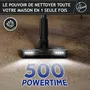 Hoover HF201P Aspirateur balai sans fil 14V, ultra-léger, puissance Turbo 50AW, turbobrosse spécial animaux, technologie de compression x3, avec brosse parquet anti-twist et LED