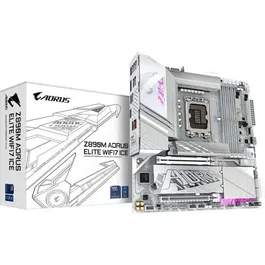 Gigabyte Z890M AORUS ELITE WIFI7 ICE - Carte mère ATX Intel LGA 1851 pour Core Ultra série 2, DDR5 8800MHz, Wi-Fi 7, USB 4, 2.5GbE