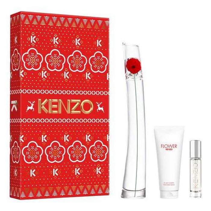 Kenzo Flower by Kenzo Eau de Parfum vaporisateur 100 ml + Spray 10 ml + Lait pour le corps 75 ml - Coffret Cadeau Kenzo Flower by Kenzo Eau de Parfum vaporisateur 100 ml + Spray 10 ml + Lait pour le corps 75 ml - Coffret Cadeau
