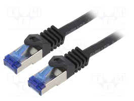 LOGILINK Cordon de raccordement S/FTP Cat 6a RJ45 1m noir