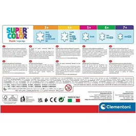 Clementoni Super Color Jurassic World - Puzzle 2 en 1 avec 2 Puzzles de 20 Pièces, Carton Résistant, Dimensions 27 x 19 cm, à Partir de 3 Ans