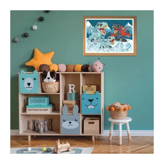 Clementoni Super Color Jurassic World - Puzzle 2 en 1 avec 2 Puzzles de 20 Pièces, Carton Résistant, Dimensions 27 x 19 cm, à Partir de 3 Ans