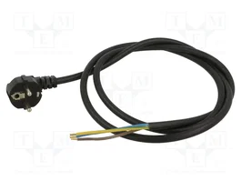 JONEX Câble d'alimentation H05VV-F 3x1mm² CEE 7/7 mâle angulaire 5m