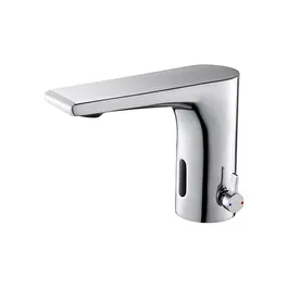 Edouard Rousseau NUUK Mitigeur de lavabo à infrarouge chromé avec détection automatique, réglage de température et économie d'eau - Bec fixe, embase 56 mm