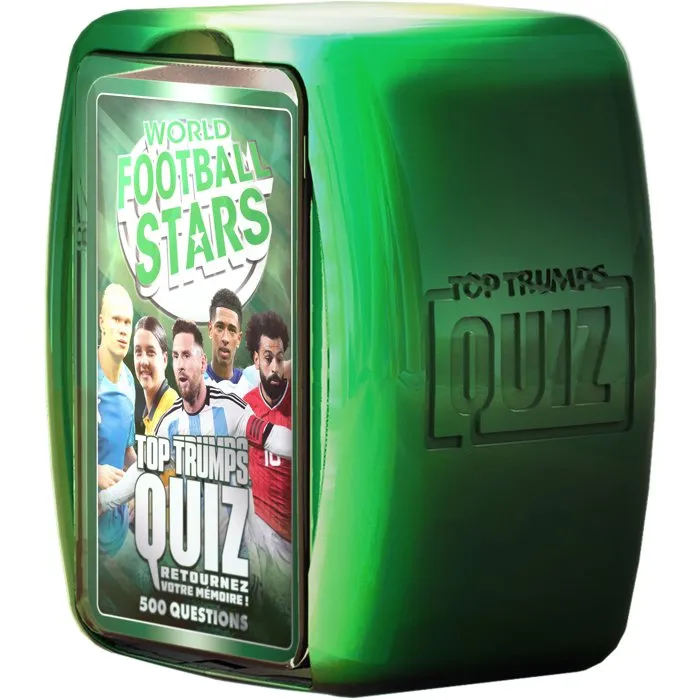 Winning Moves Quiz World Football Stars 2026 - Jeu de cartes - 2 à 6 joueurs - Dès 8 ans - 500 questions sur le football