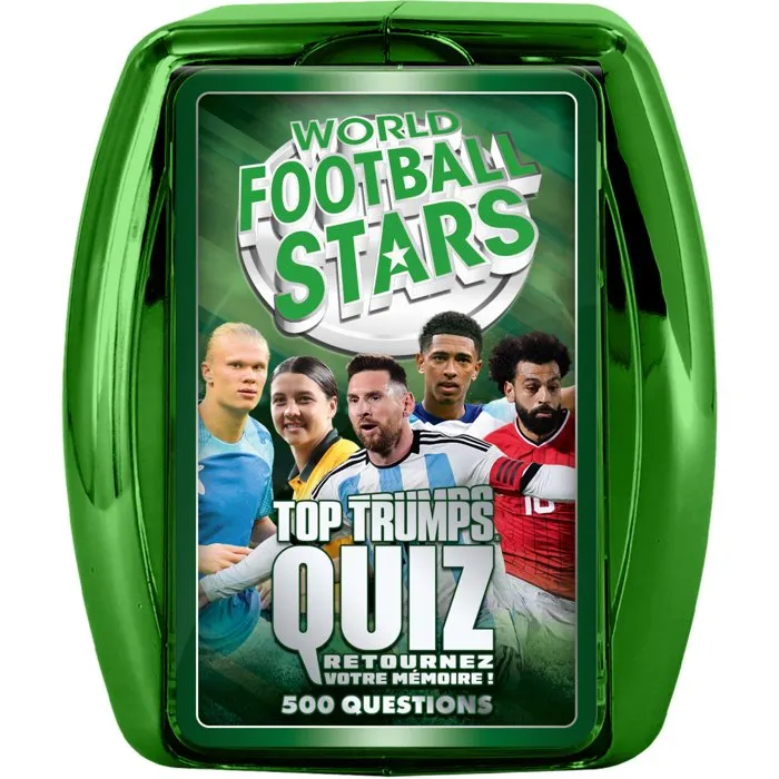 Winning Moves Quiz World Football Stars 2026 - Jeu de cartes - 2 à 6 joueurs - Dès 8 ans - 500 questions sur le football