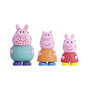 DEQUBE Peppa Pig Pack de 3 Figures de Baignoire - Peppa, Mamapig et Papapig - Figurines en Caoutchouc - Âge Recommandé 12+ Mois