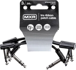 MXR Cable Ribbon Patch TRS 8 cm - Pack de 3 - Câble jack pour pédalier