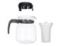 Vivalto Jarre Théière 1,2L Verre Transparent Noir 17x16x12cm (Set de 12)