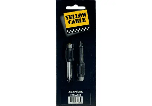 YELLOWCAB Adaptateur 1/4 Mâle vers RCA Femelle en Métal pour Jack Audio YELLOWCAB Adaptateur 1/4 Mâle vers RCA Femelle en Métal pour Jack Audio