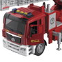 TACHAN Camion de pompiers avec lumière et son échelle 1:10