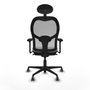 Piqueras y Crespo Chaise de Bureau avec Appui-tête 3D036G1 Gris clair