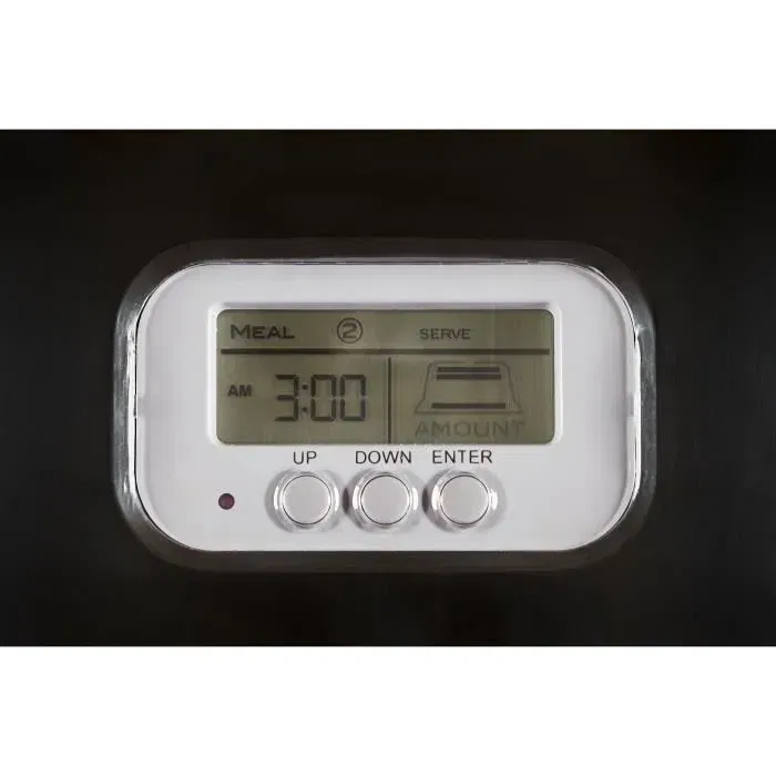 EYENIMAL Distributeur automatique de croquettes programmable, 5 kg, 3 repas/jour, écran LCD, pour chat et petit chien, noir