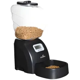EYENIMAL Distributeur automatique de croquettes programmable, 5 kg, 3 repas/jour, écran LCD, pour chat et petit chien, noir