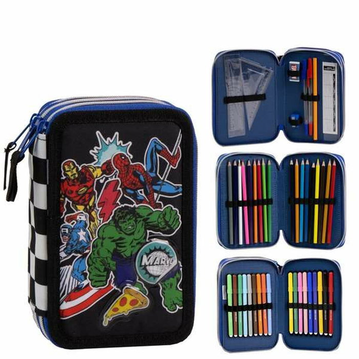 Pochette crayons The Avengers Noir 12,5 x 6,5 x 19,5 cm Pochette crayons The Avengers Noir 12,5 x 6,5 x 19,5 cm