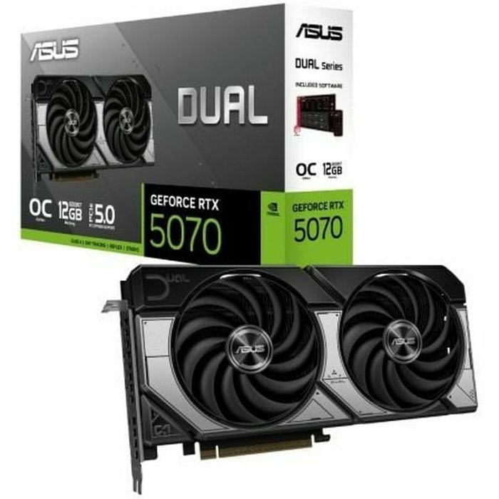 ASUS Carte Graphique DUAL GeForce RTX 5070 OC 12 Go (90YV0M17-M0NA00) - Argent/Noir