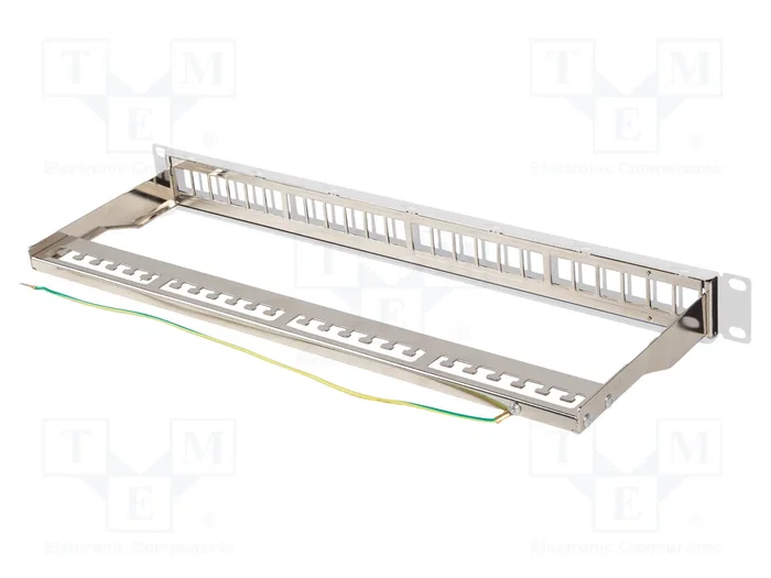 LANBERG Panneau de brassage Keystone 24 ports 1U Blindé Blanc