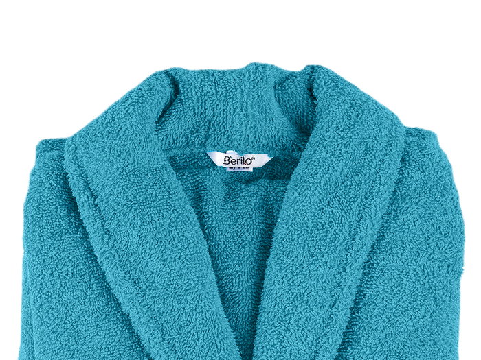 BERILO Lot de 6 peignoirs en coton bleu L XL