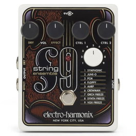 EHX String9 Pédale d'effet Émulateur de Cordes pour Guitare avec Alimentation 9.6VDC incluse