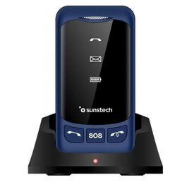 Téléphone portable pour personnes âgées Sunstech Bleu