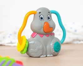 Elefante Musical - Jouet interactif musical pour bébé dès 3 mois avec lumières et mordeur - Sonne comme un éléphant