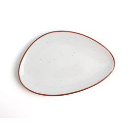 Plato Triangular Porcelana Terra Ariane 21 cm