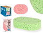 Berilo Éponge de bain végétale cellulose 12 x 8 x 3 cm assortie bleu rose vert (Set de 18)