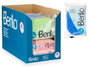 Berilo Éponge de bain végétale cellulose 12 x 8 x 3 cm assortie bleu rose vert (Set de 18)
