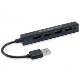 Conceptronic Hubbies05B Hub USB 2.0 4 ports, Concentrateur USB portable compact, Noir