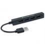 Conceptronic Hubbies05B Hub USB 2.0 4 ports, Concentrateur USB portable compact, Noir