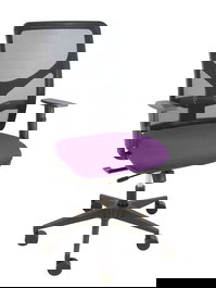 Chaise Motilla Synchrone/Traslack tissu Pourpre Maille Noir Base pyramidale noire Accoudoir 1D Sans appui-tête Roulettes 65mm nylon