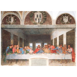 CLEMENTONI Puzzle Musée Collection La Dernière Cène de Léonard de Vinci 1000 Pièces - Taille Assemblé 69 x 50 cm