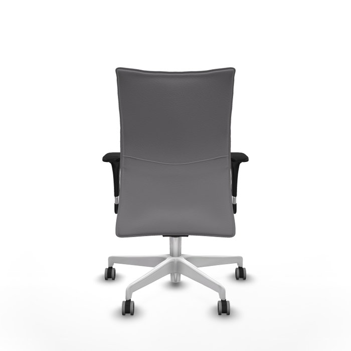 Piqueras Y Crespo Silla Albacete confidente, Similpiel Gris, Base Blanche, Brazos 1D