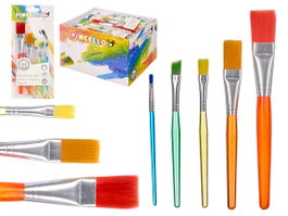 Pincello Jeu de 5 Pinceaux de Peinture Tailles Assorties 11 x 25,5 x 3 cm Plastique Métal Poils Multicolore (Set de 36)