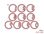 Misskuty Lot de 10 emporte-pièces fins ZAG avec motif cercle