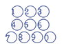 Misskuty Lot de 10 emporte-pièces fins ZAG avec motif cercle