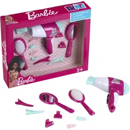 Klein 5790 Set de Coiffure Électronique Barbie avec Sèche-Cheveux à Effets Sonores, Brosse, Miroir et Accessoires - Jouet Fille à Partir de 3 Ans